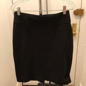 Banana Republic Preowned Stretch Career Black Skirt Back Zip Sz 4 Made in India